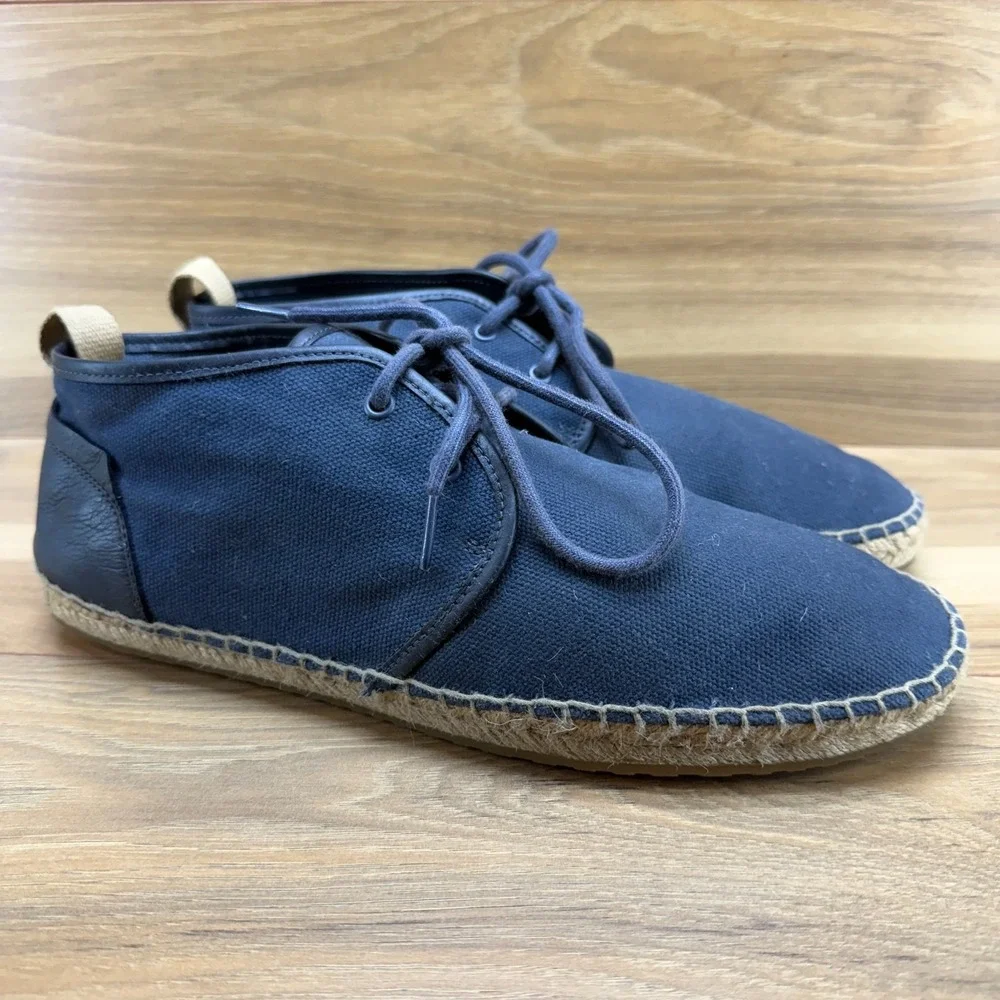 UGG Neumel Chukka Espadrille Mens 11 Navy Blue Canvas Boots
